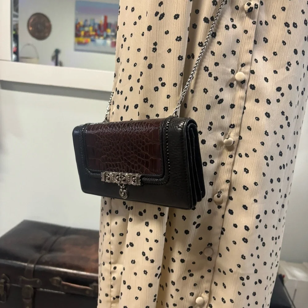 ❤️Brighton Croc Embossed Crossbody/Wallet - Picture 2 of 6